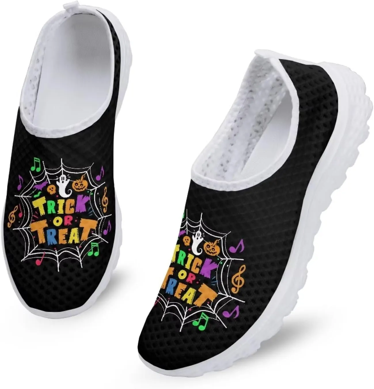 GIFTPUZZ Women Running Shoes Lightweight Slip-on Shoes Non Slip Breathable Mesh Walking Sneakers