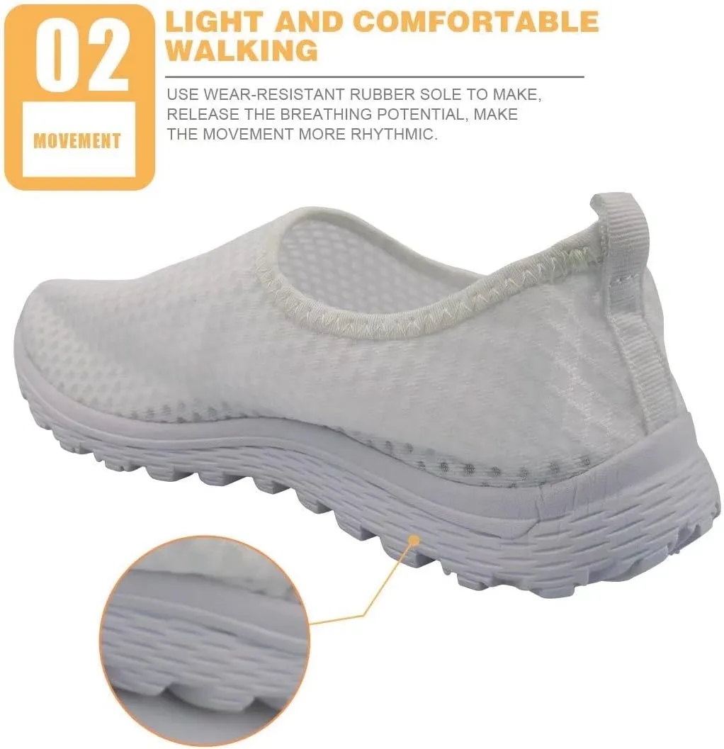 GIFTPUZZ Women's Athletic Walking Shoes Casual Mesh Comfort Work Sneakers