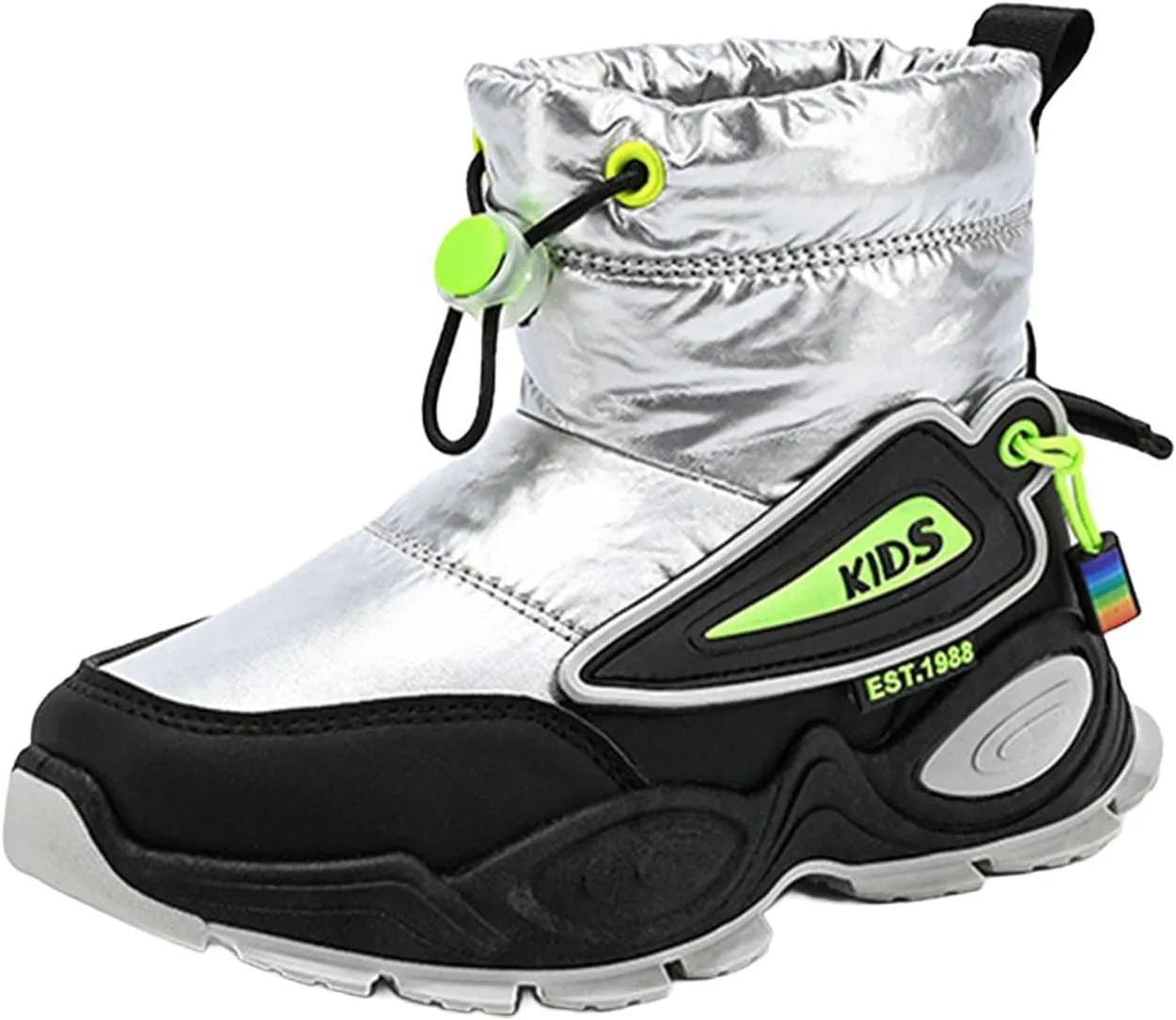 Girls Boys Mid Calf Padded Boots Soft Bottom Anti Slip Winter Water Proof Outdoor Shoes Kids Insulated Snow Girls Suede