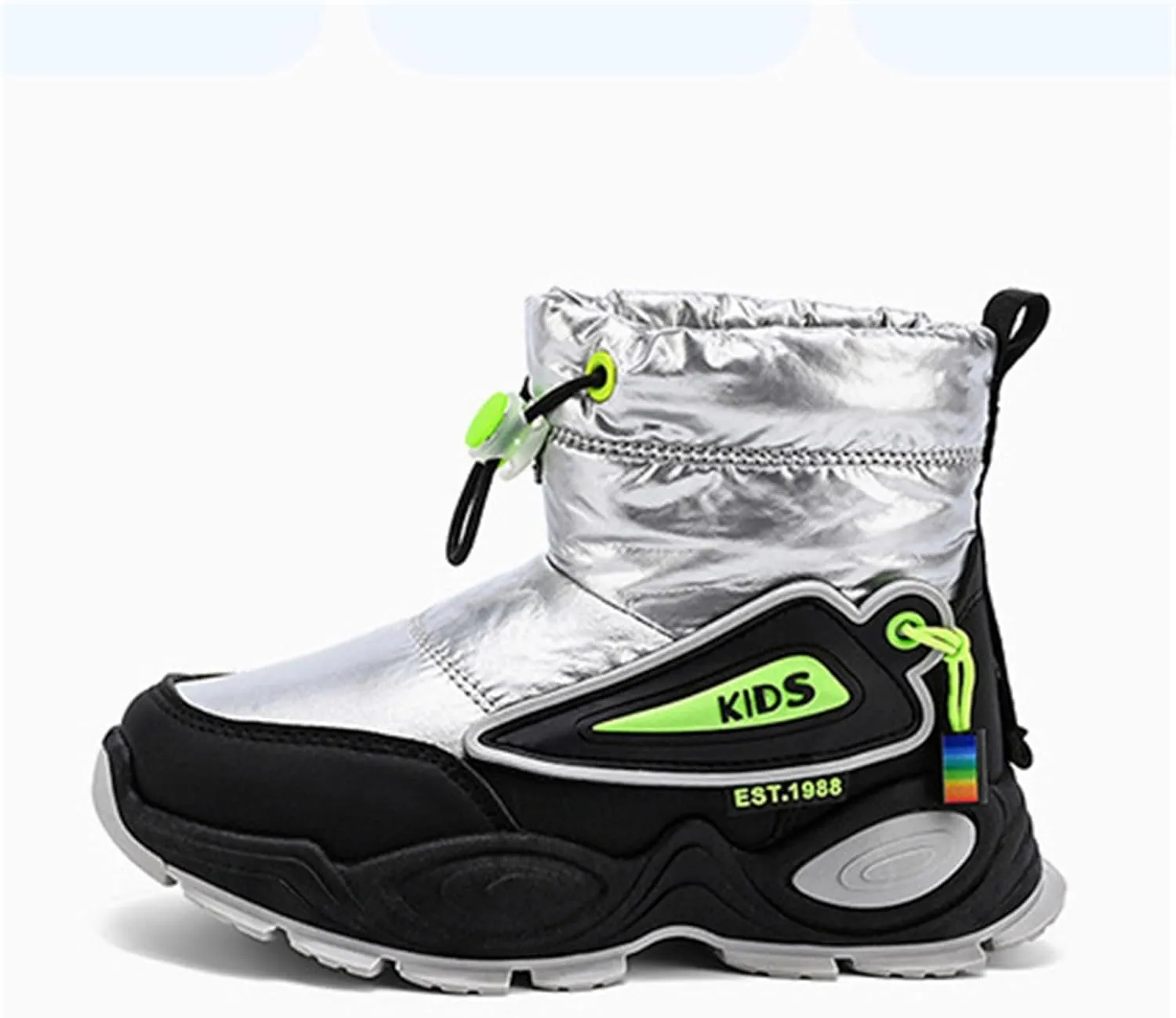 Girls Boys Mid Calf Padded Boots Soft Bottom Anti Slip Winter Water Proof Outdoor Shoes Kids Insulated Snow Girls Suede