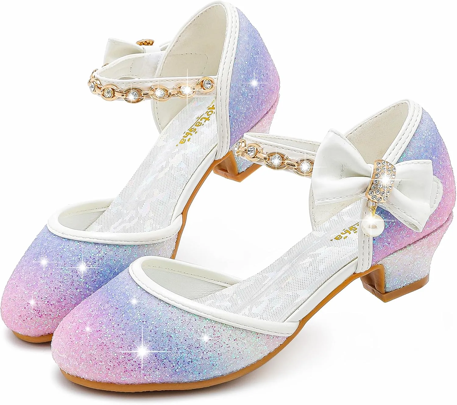 Girls Sandals Closed Toe Heels Wedding Party Girls Dress Shoes Toddler Little Big Kid