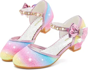 Girls Sandals Closed Toe Heels Wedding Party Girls Dress Shoes Toddler Little Big Kid
