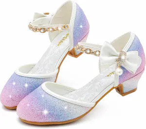 Girls Sandals Closed Toe Heels Wedding Party Girls Dress Shoes Toddler Little Big Kid