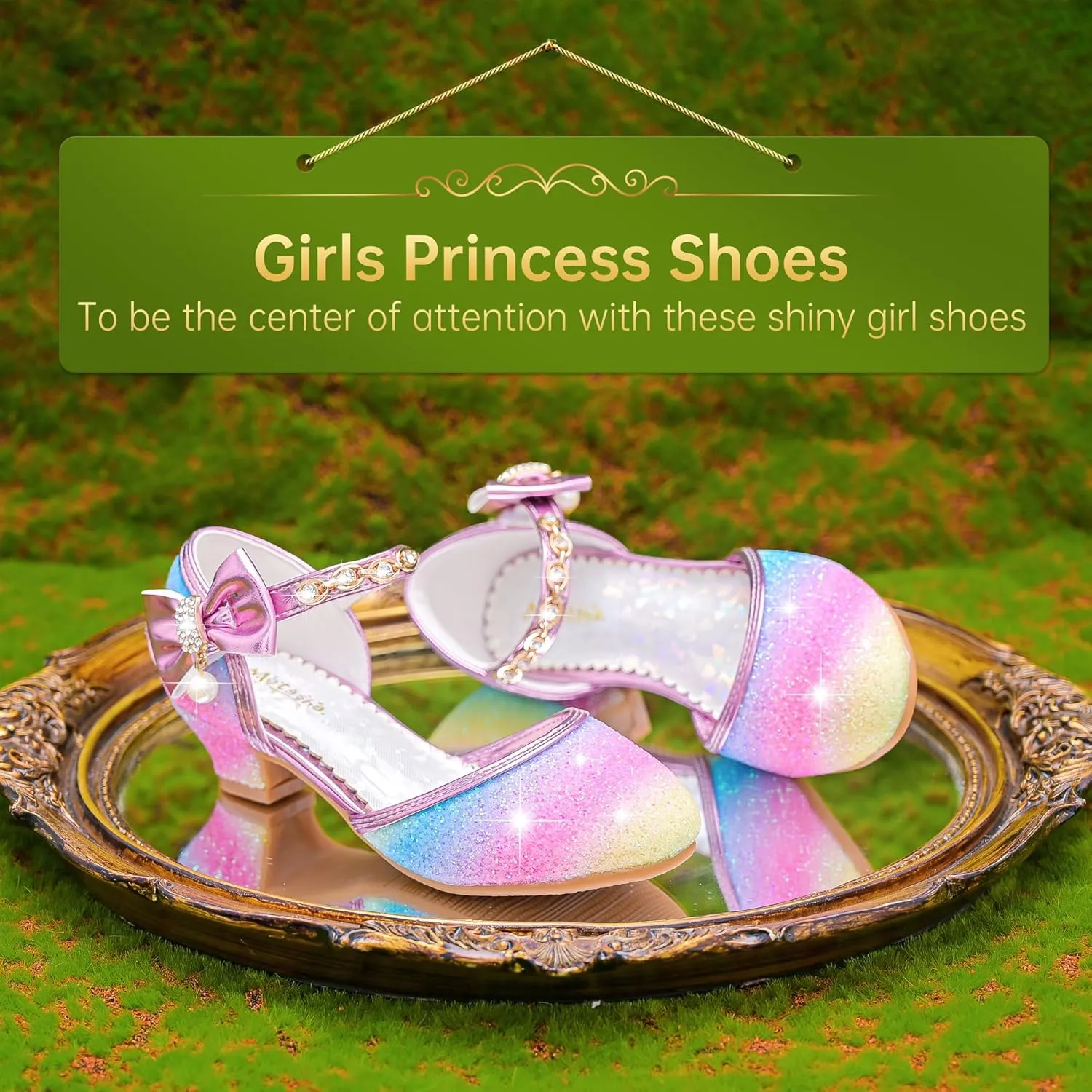 Girls Sandals Closed Toe Heels Wedding Party Girls Dress Shoes Toddler Little Big Kid
