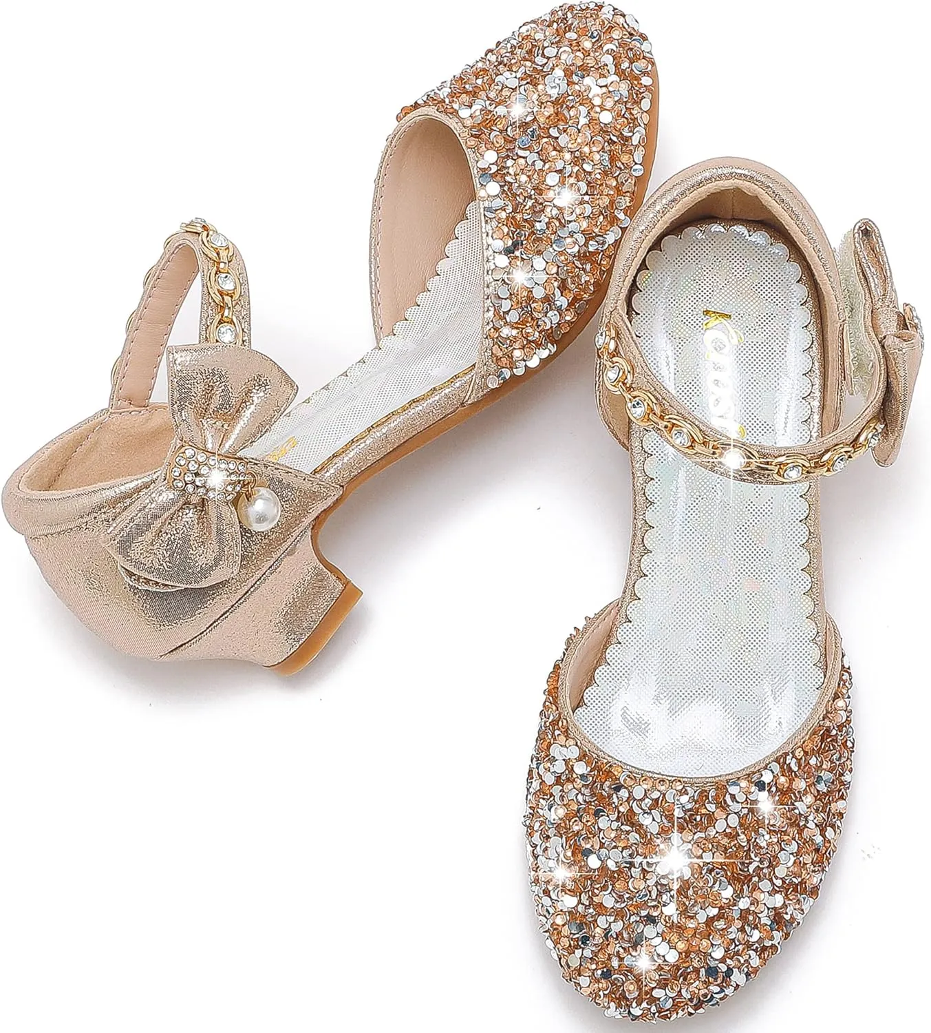 Girls Sandals Closed Toe Heels Wedding Party Girls Dress Shoes Toddler Little Big Kid