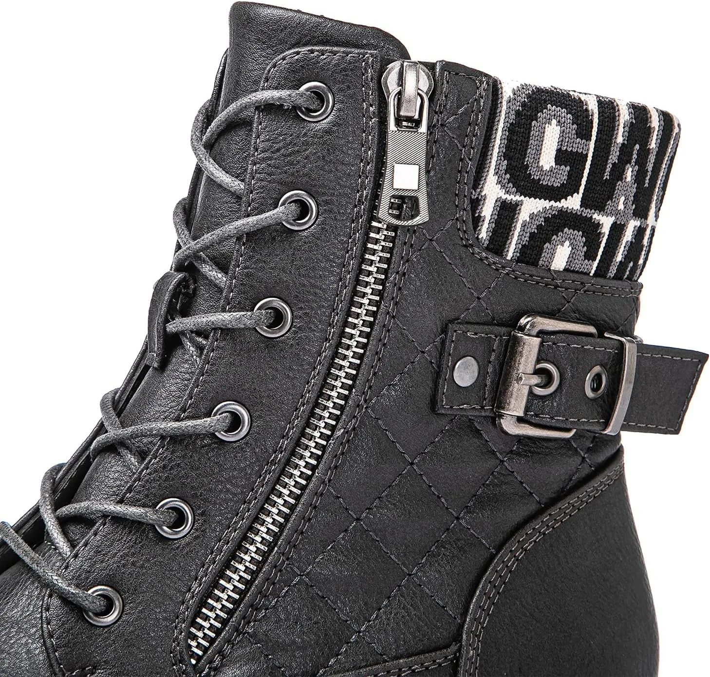 GLOBALWIN Women's Combat Boots Lace Up Boots For Women Ankle Booties With Low Heel Fashion Dressy Short Boots