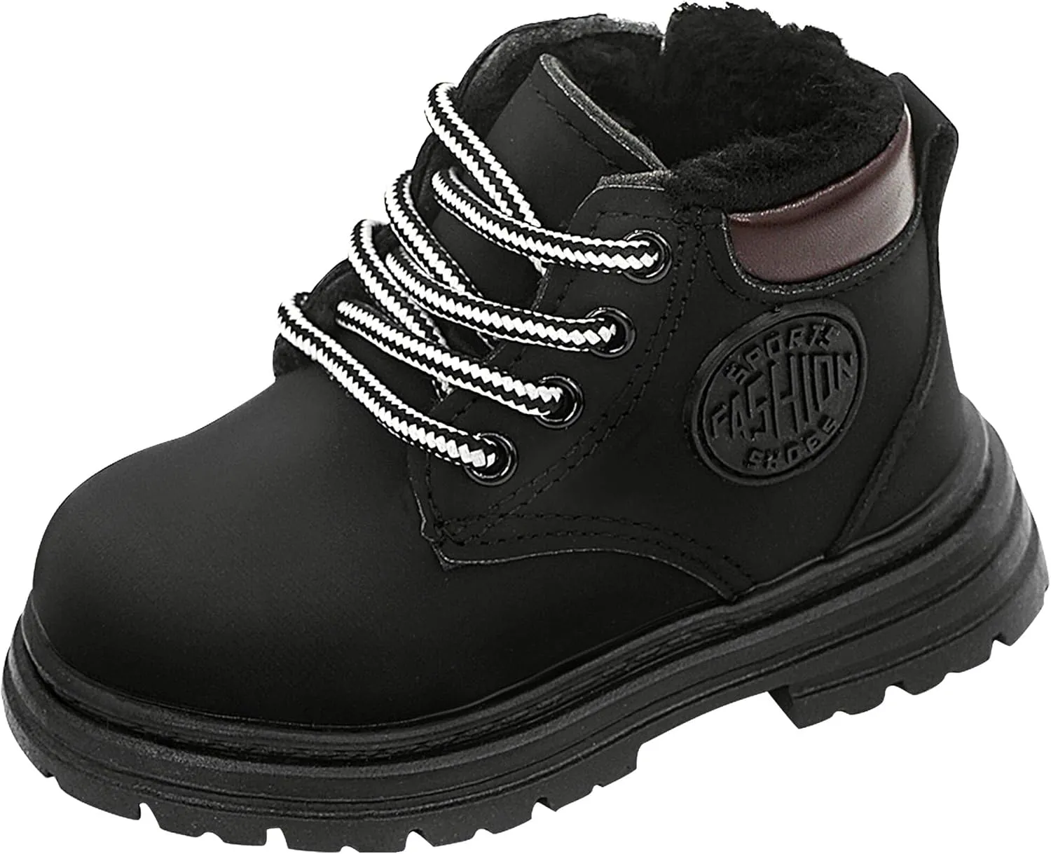 Happy Cherry Toddler Work Boots Classic Snow Boots Waterproof Winter Boots Ankle Lace Up Boot Construction Boots