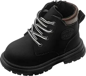 Happy Cherry Toddler Work Boots Classic Snow Boots Waterproof Winter Boots Ankle Lace Up Boot Construction Boots