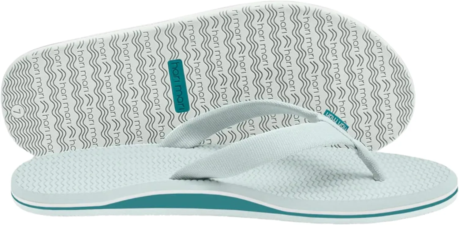 Hari Mari- Dunes- Women's Waterproof Boat Safe Colorful Rubber Flip Flops- No Break Ins, Firm Arch Support, Antimicrobial, and Floats in Water