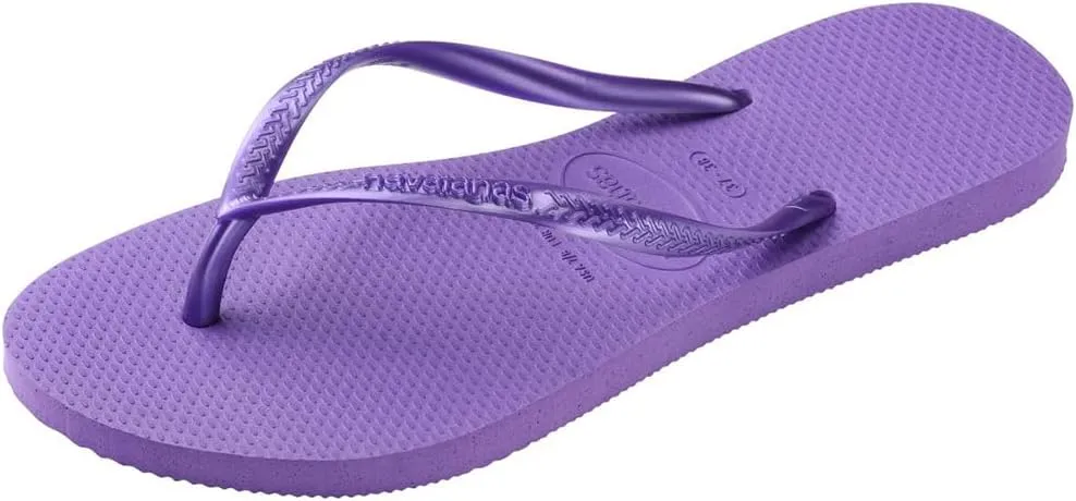 Havaianas Kids Slim Flip Flops - Kids' Summer Sandals for Girls - Dark Purple, 2Y Big Kid