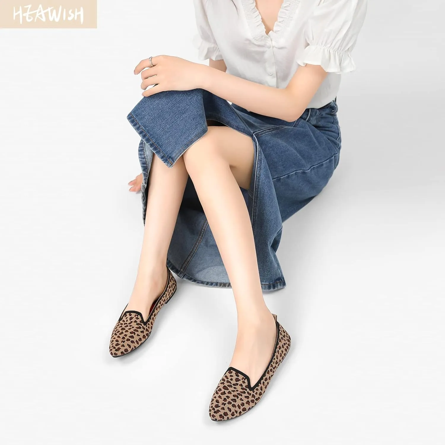 HEAWISH Women’s Flats Shoes Pointed Toe Ballet Flats Dressy Comfortable