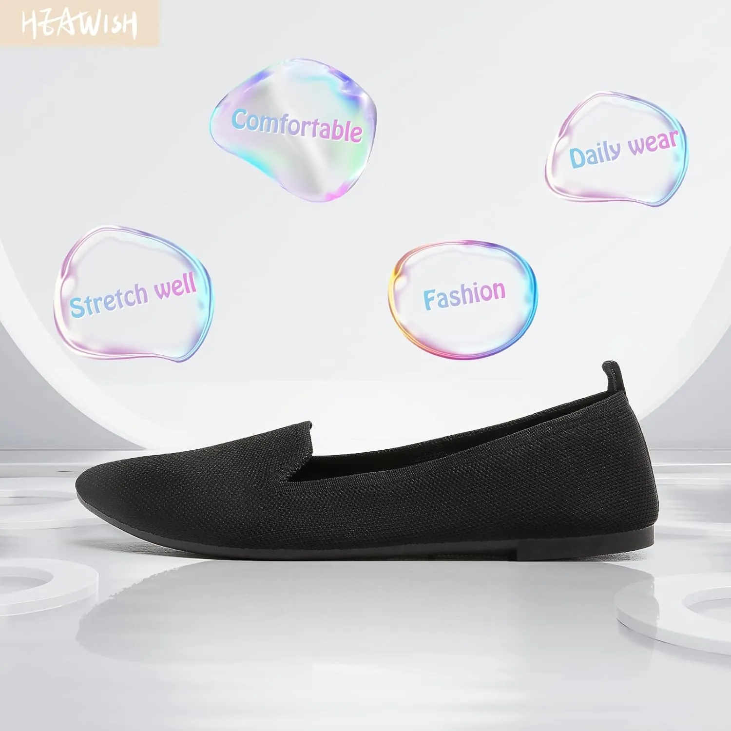 HEAWISH Women’s Flats Shoes Pointed Toe Ballet Flats Dressy Comfortable