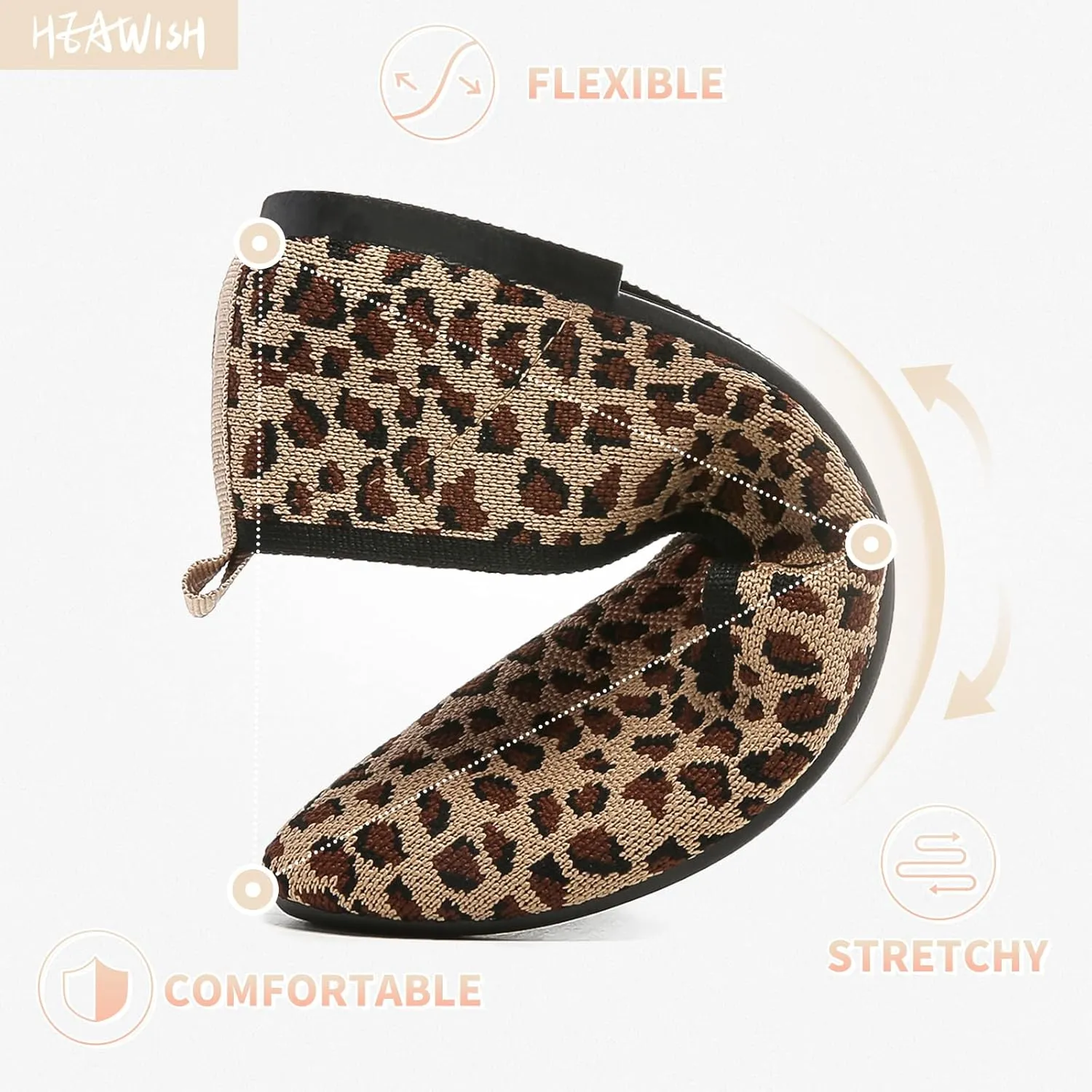 HEAWISH Women’s Flats Shoes Pointed Toe Ballet Flats Dressy Comfortable
