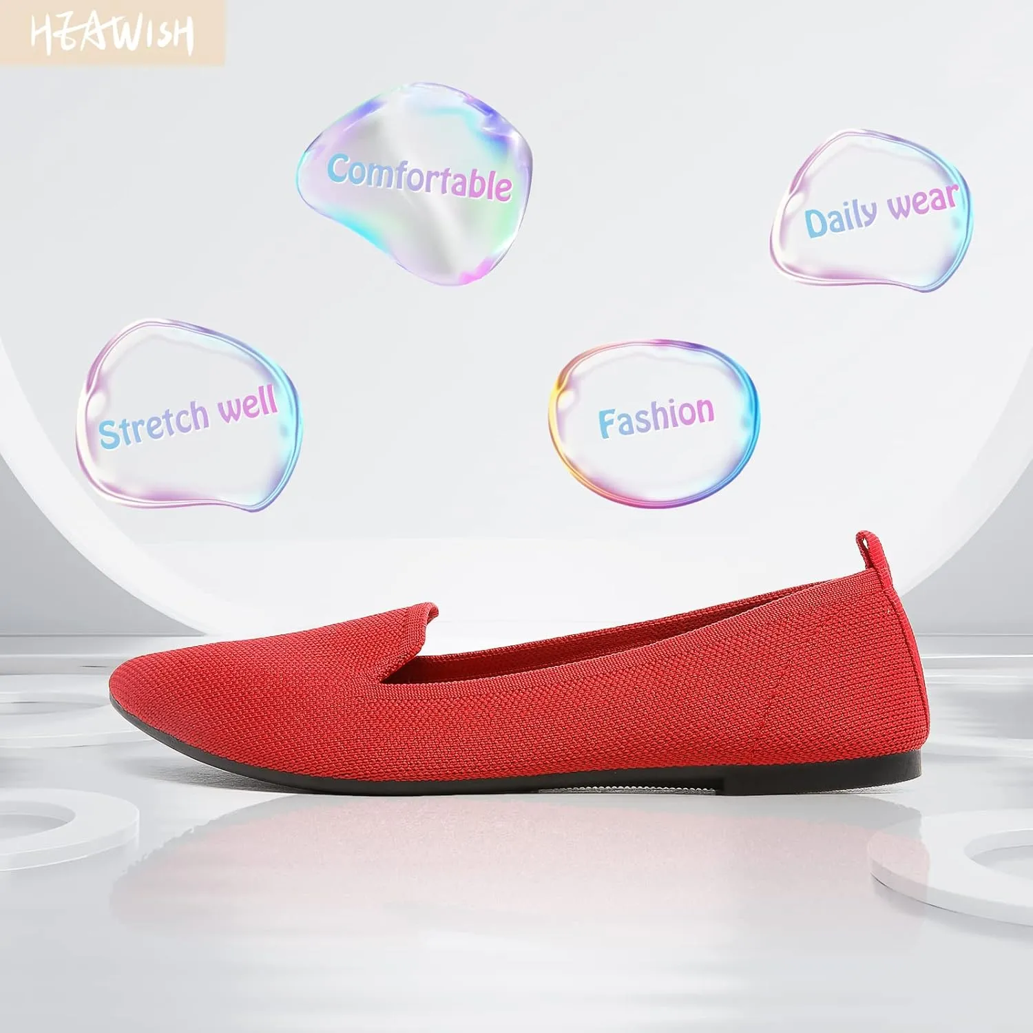 HEAWISH Women’s Flats Shoes Pointed Toe Ballet Flats Dressy Comfortable