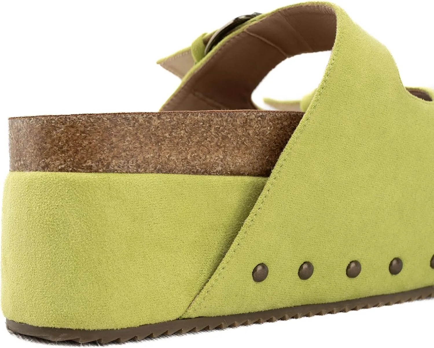 heelchic Platform Sandals Women, Chunky Platform Wedges with Arch Support, Big Buckle Casual Open Toe Slide Sandals