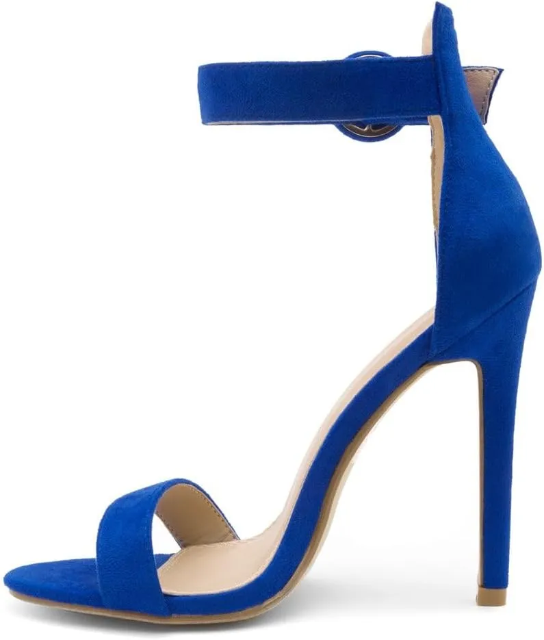Herstyle Charming Women’s Heeled Dress Sandals Open Toe Ankle Strap High Stiletto Wedding Party Pump Shoes