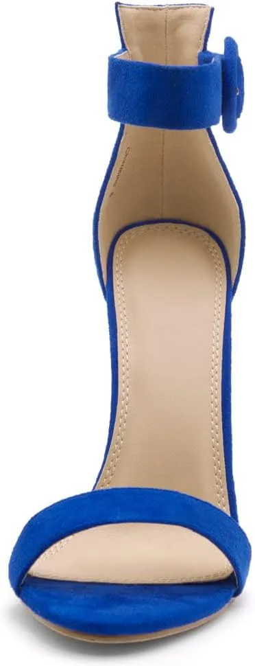 Herstyle Charming Women’s Heeled Dress Sandals Open Toe Ankle Strap High Stiletto Wedding Party Pump Shoes