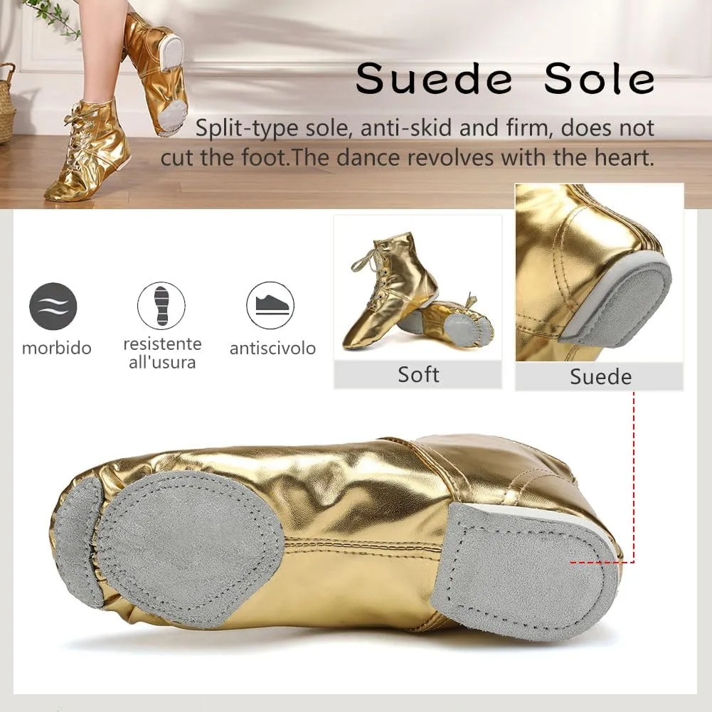 HIPPOSEUS Women Jazz Shoes Split Sole Dance Boots Ballet Dance Shoe for Men