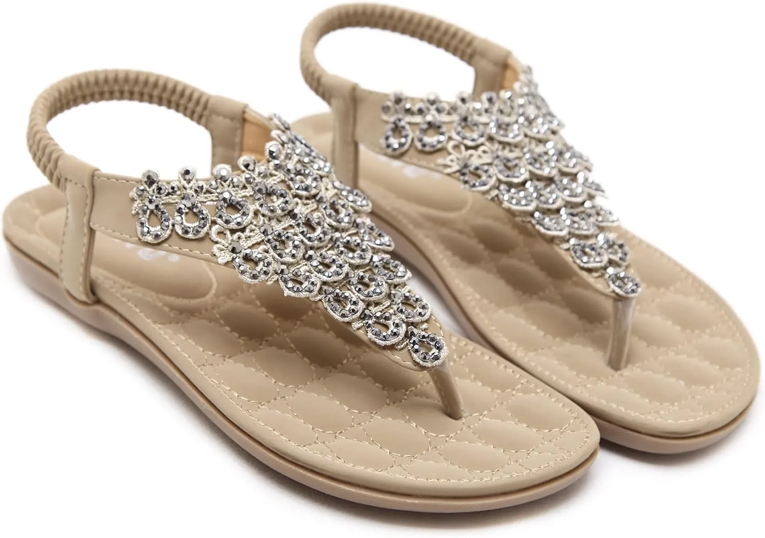 HNGHOU Women's Summer Sandals Casual Comfortable Flip Flops Bohemian Beach Clip Toe Sandals