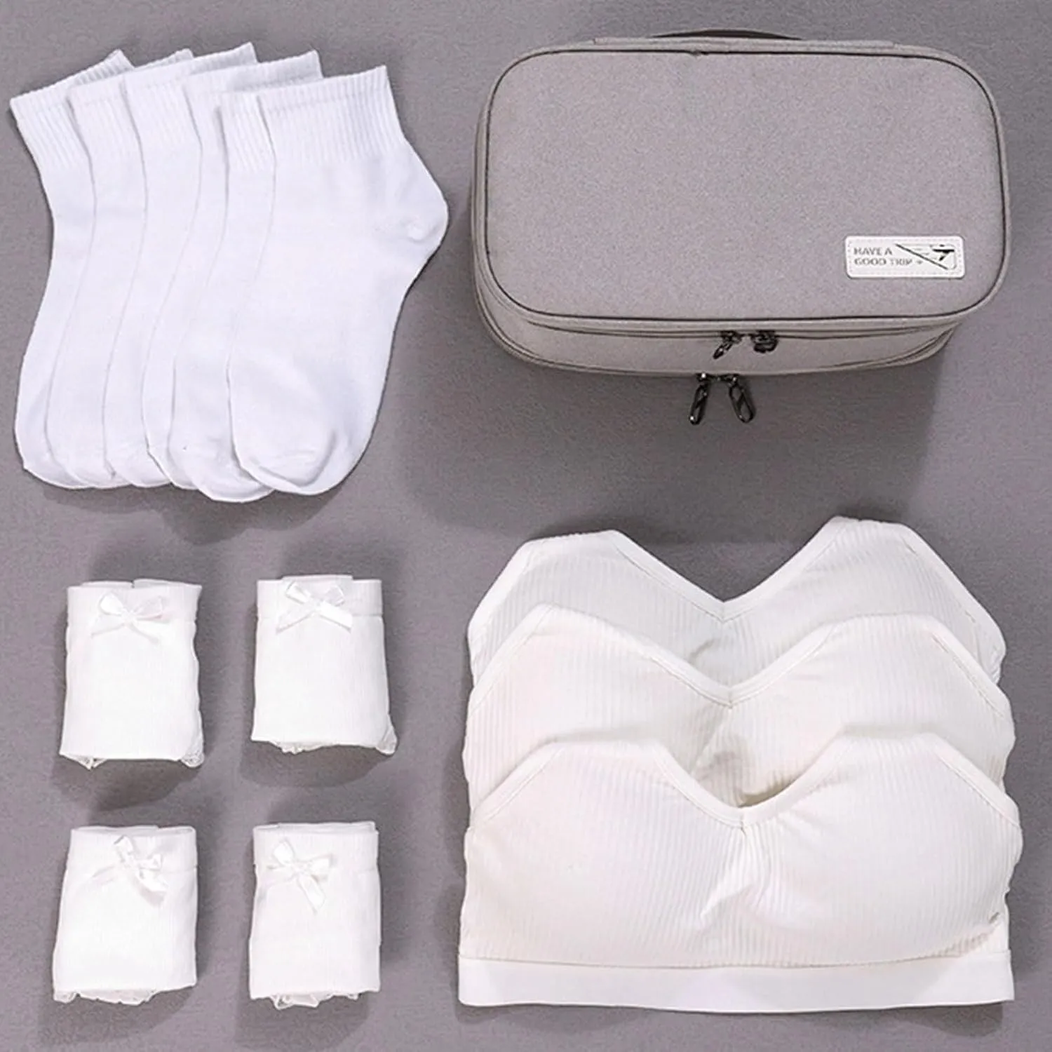 Indoor Storage Boxes Large-Capacity Underwear Bra Storage Bag Waterproof Travel Organizers Multi-Layer Toiletry Packing Cases Cosmetics Bag Travel Underwear Organizer,Convenience and Tidiness