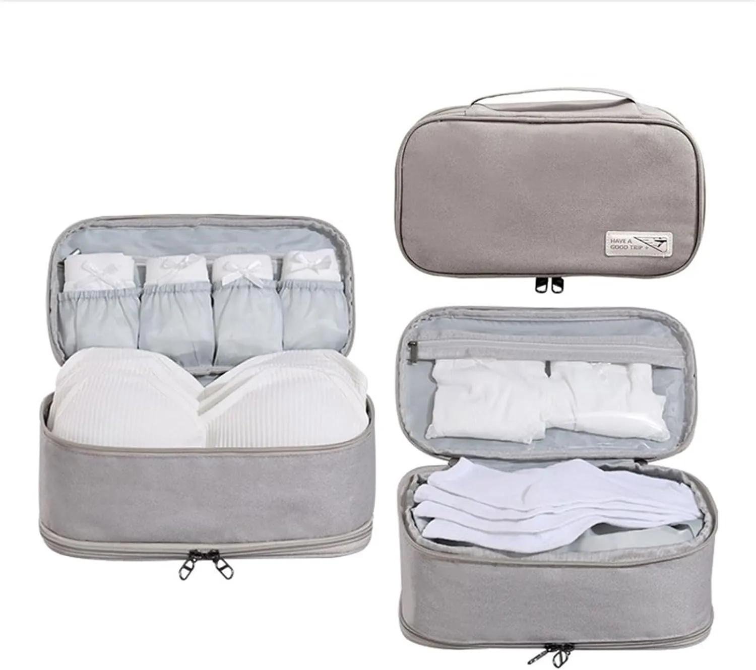 Indoor Storage Boxes Large-Capacity Underwear Bra Storage Bag Waterproof Travel Organizers Multi-Layer Toiletry Packing Cases Cosmetics Bag Travel Underwear Organizer,Convenience and Tidiness