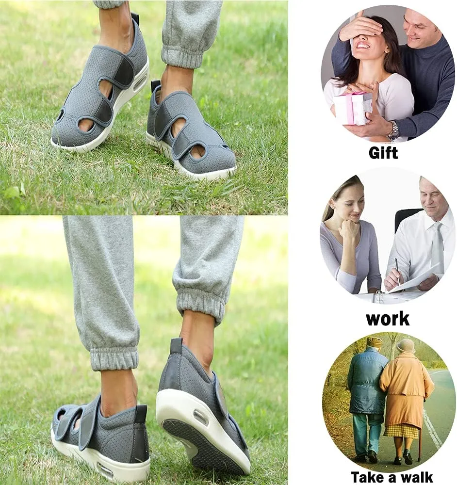 JBTNBX Women's Diabetic Shoe Walking Shoes Extra Wide Widths Adjustable Sneakers for Elderly Edema Swollen Feet