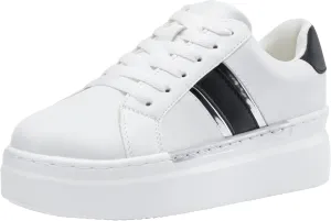 Jeossy Women's Platform Chunky White Casual Sneakers, Comfort 8028 Trendy Sneakers So Light Weight