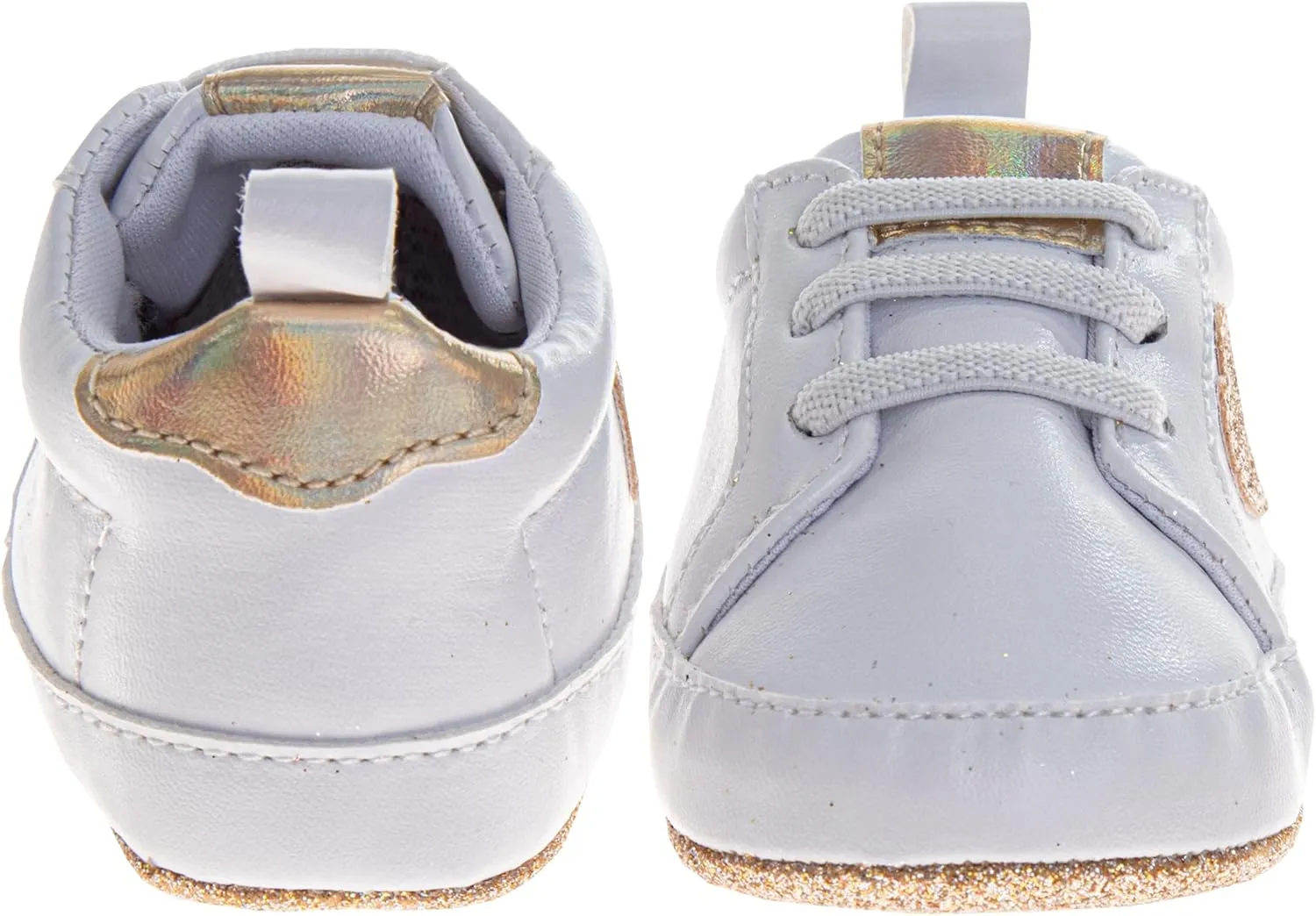 Josmo Infant Girls Fashion Sneakers Newborn Soft Sole Star and Heart First Walking Shoes Size 2-4 Infant