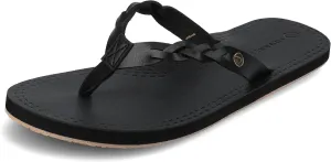 Journee Womens flip-flop sandal slide on cushioned footbed faux leather braided strap flat sole