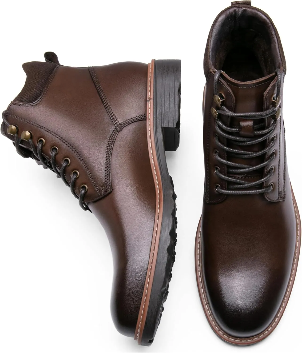 Jousen Men's Dress Boots Leather Boots for Men Formal Chukka Boots Mens Business Mens Boots
