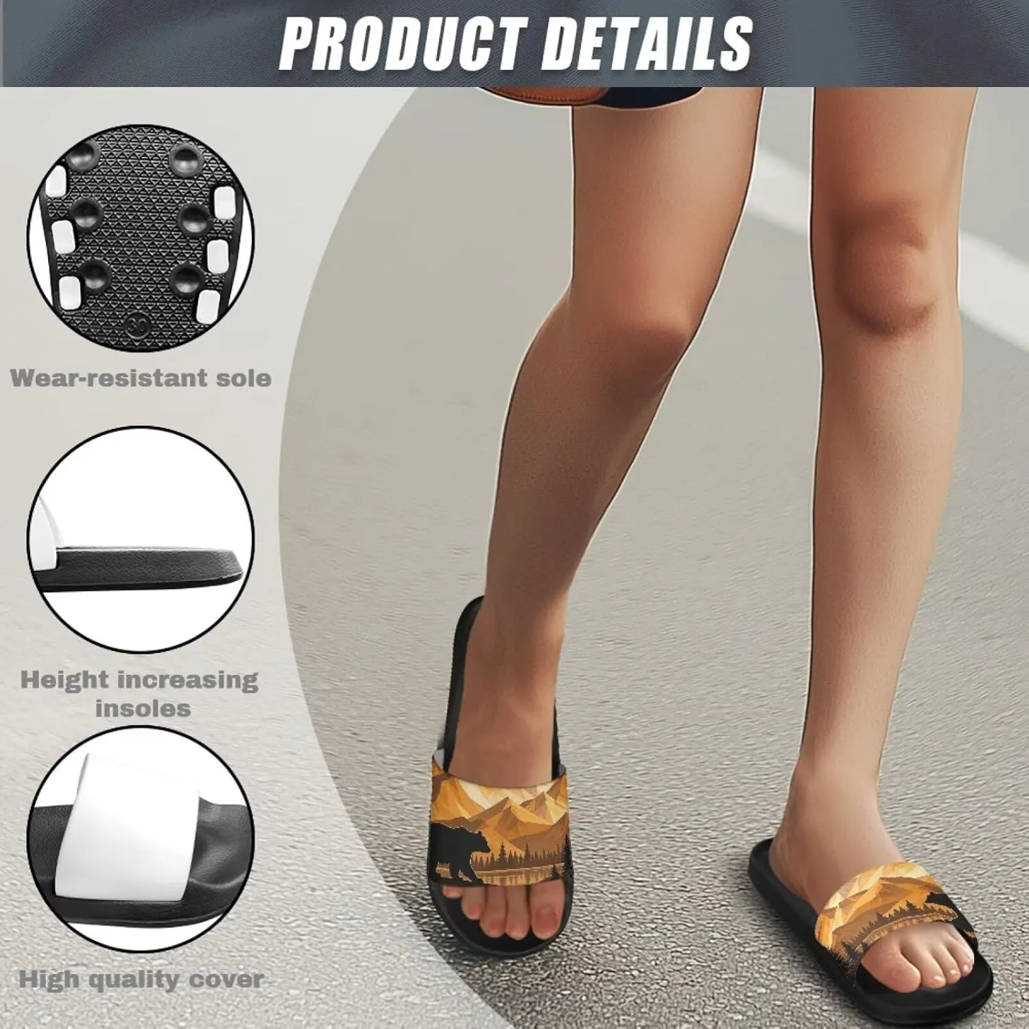 JoyLamoria Animal Print Sandals House Slides Women Cloud Slippers Soft Cushioned Non-Slip Shower Beach Pool Summer Cozy