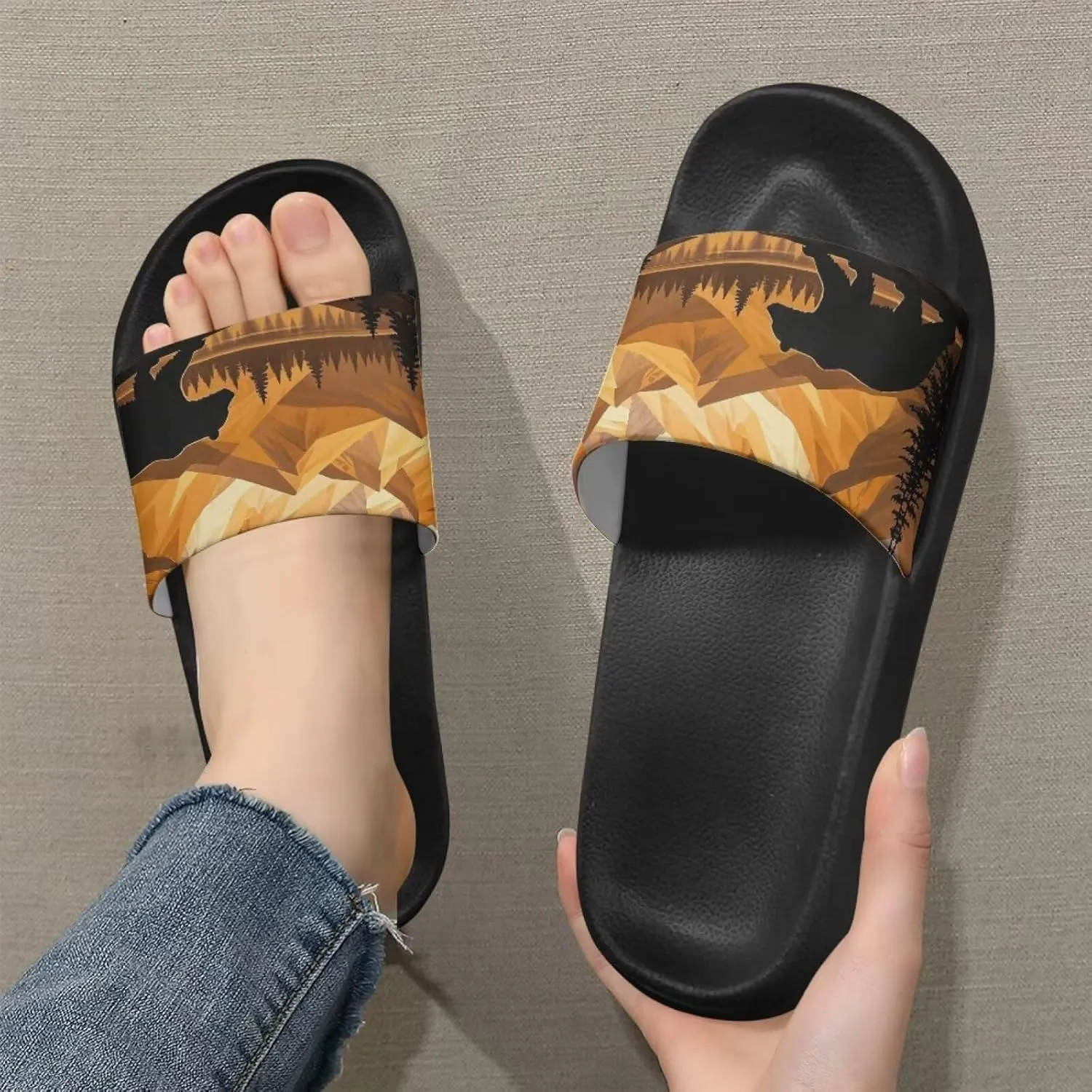 JoyLamoria Animal Print Sandals House Slides Women Cloud Slippers Soft Cushioned Non-Slip Shower Beach Pool Summer Cozy