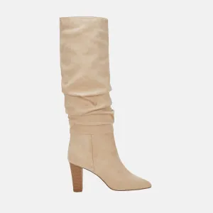 Juliet Holy Womens Knee High Boots Pointed Toe Pull On Chunky Heel Winter Booties