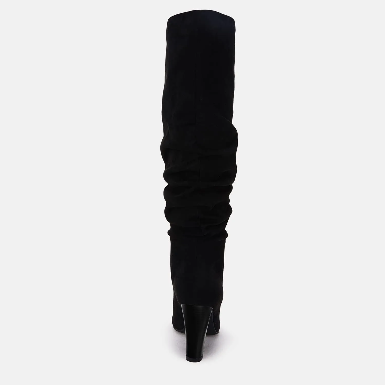 Juliet Holy Womens Knee High Boots Pointed Toe Pull On Chunky Heel Winter Booties