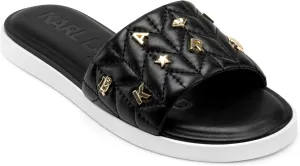 Karl Lagerfeld Paris Women's Cushioned Insole Everyday Carenza Studs-Flat Sandal Slide