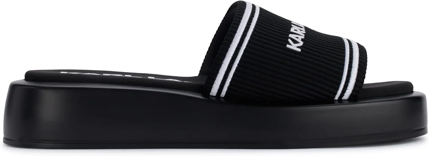 Karl Lagerfeld Paris Women's Cushioned Insole Everyday Ohare-Platform Slide Sandal