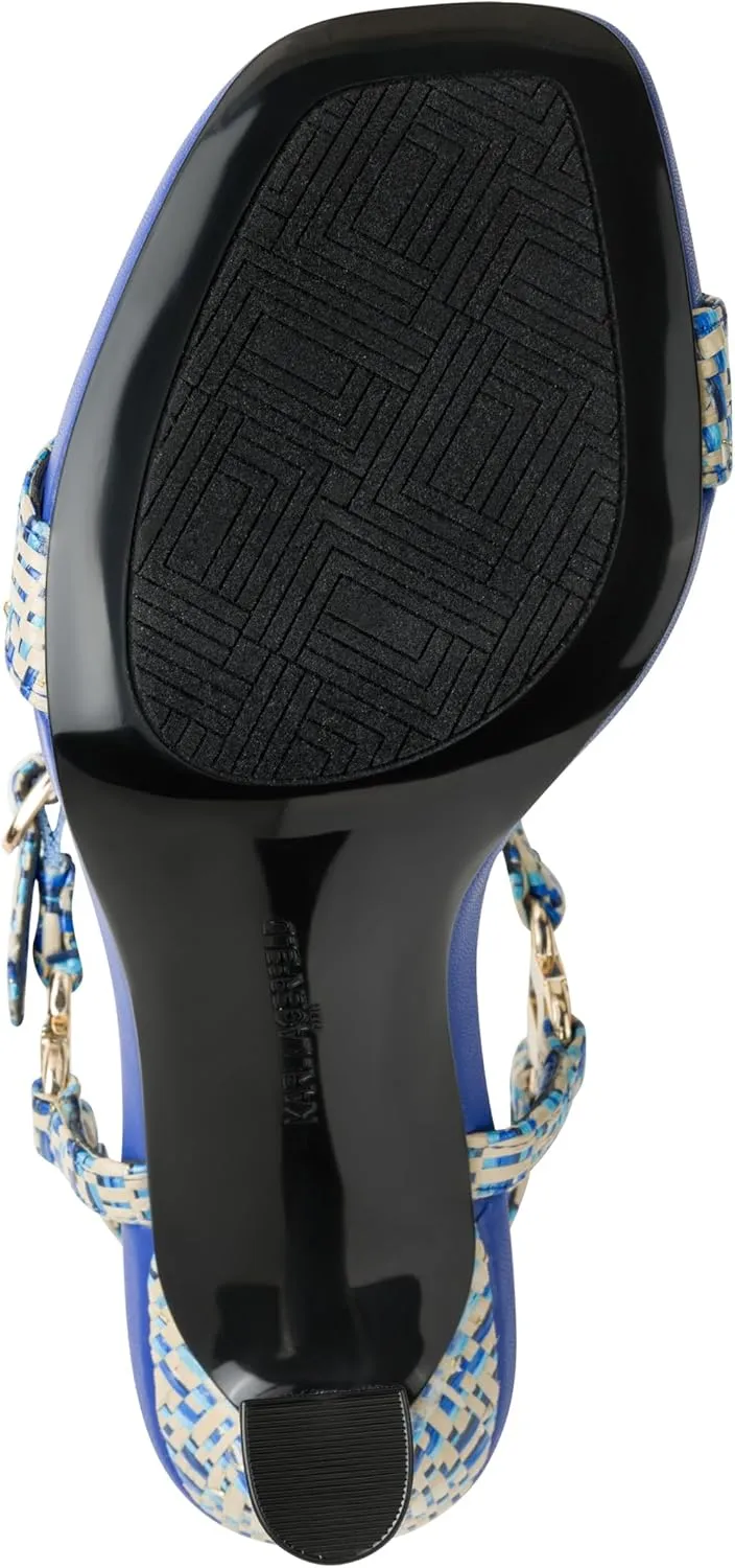 Karl Lagerfeld Paris Women's Evening Cushioned Insole Cybil-Ankle Strap Sandal Heeled