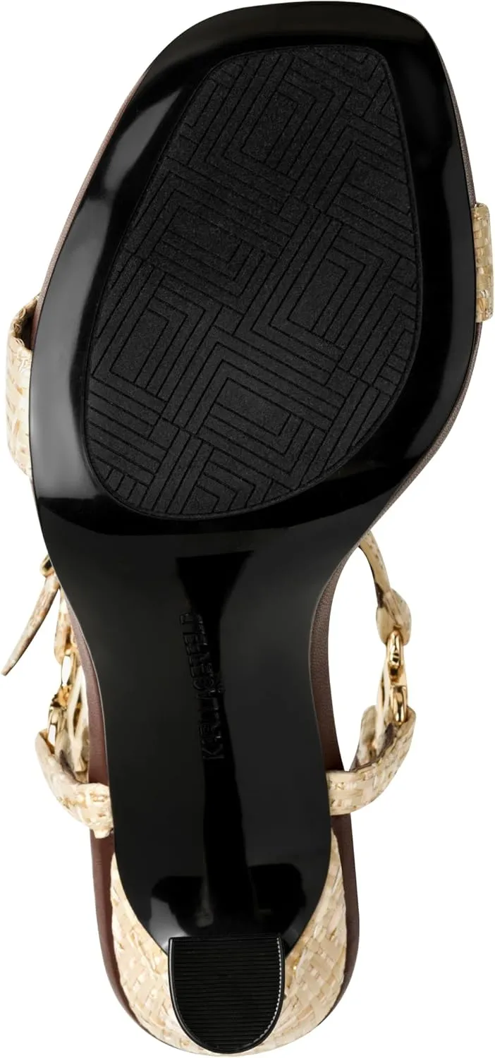 Karl Lagerfeld Paris Women's Evening Cushioned Insole Cybil-Ankle Strap Sandal Heeled