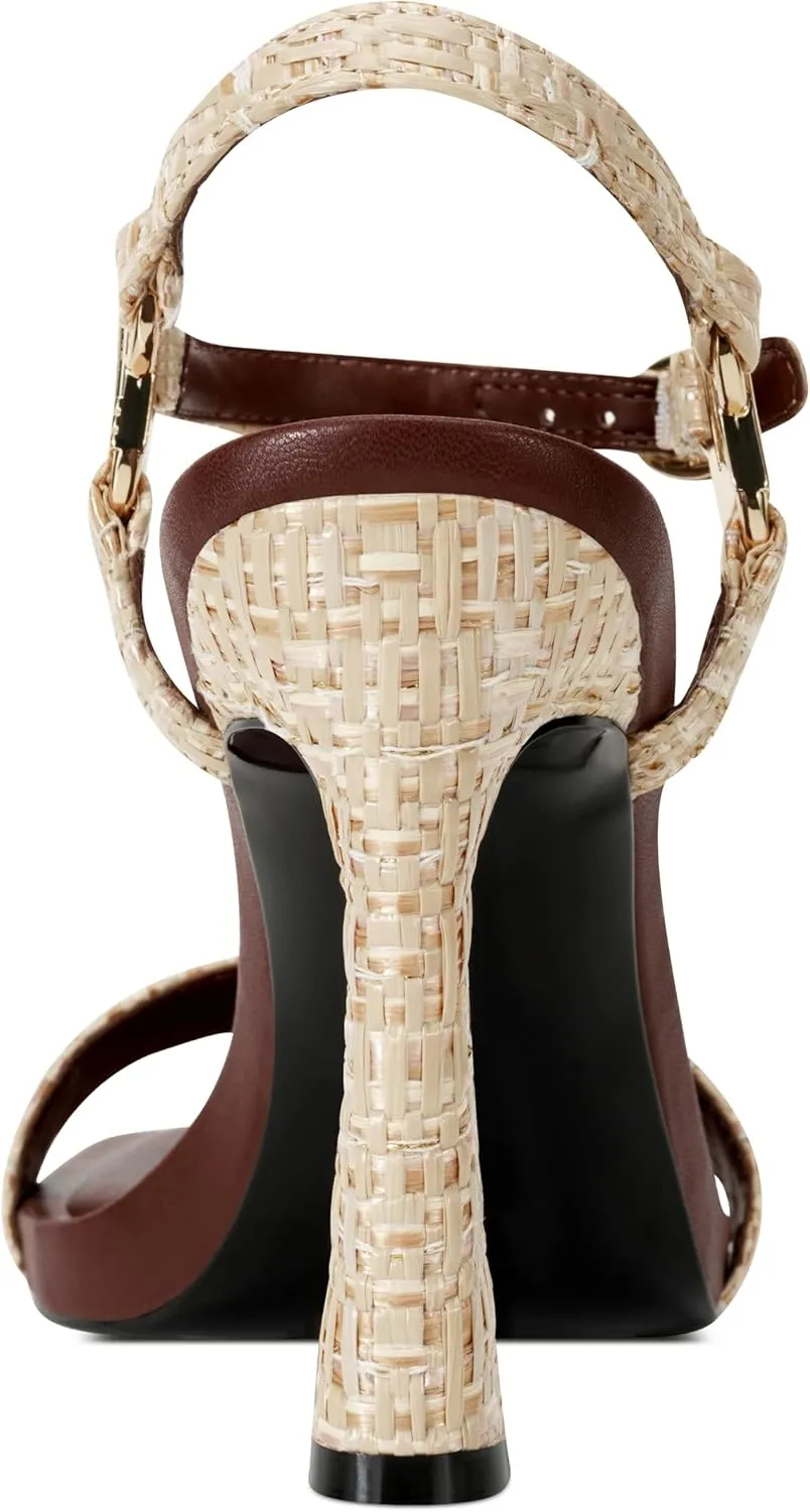 Karl Lagerfeld Paris Women's Evening Cushioned Insole Cybil-Ankle Strap Sandal Heeled