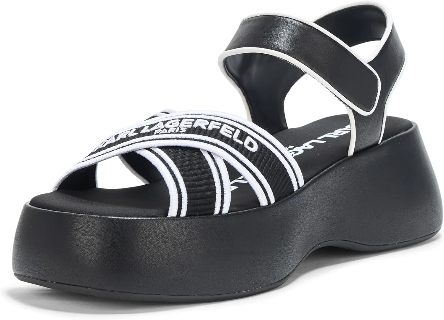 Karl Lagerfeld Paris Women's Everyday Cushioned Insole Meddi-Platform Sandal Heeled