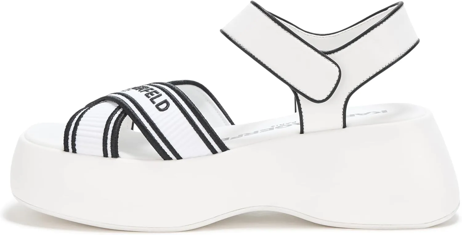 Karl Lagerfeld Paris Women's Everyday Cushioned Insole Meddi-Platform Sandal Heeled