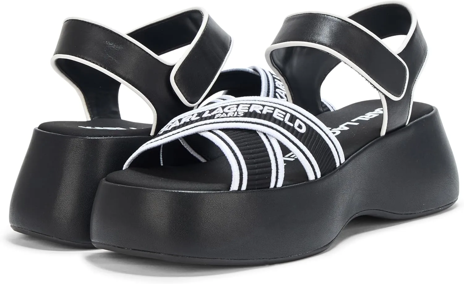 Karl Lagerfeld Paris Women's Everyday Cushioned Insole Meddi-Platform Sandal Heeled