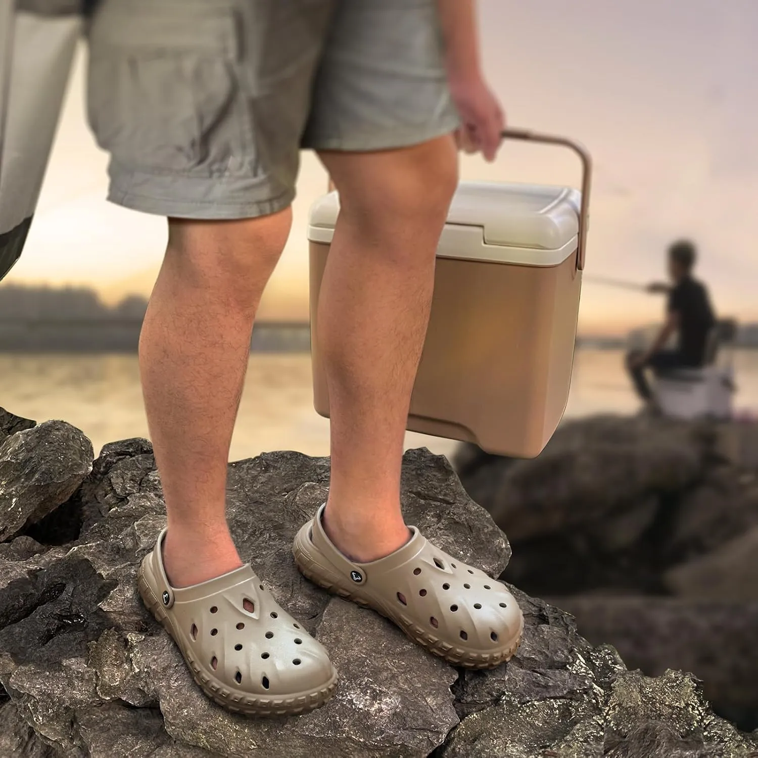 KEMISANT Men Clogs-Comfortable Mules Sandals Watershoes for Men Women Cushioned Footbed Arch Support-Lightweight EVA