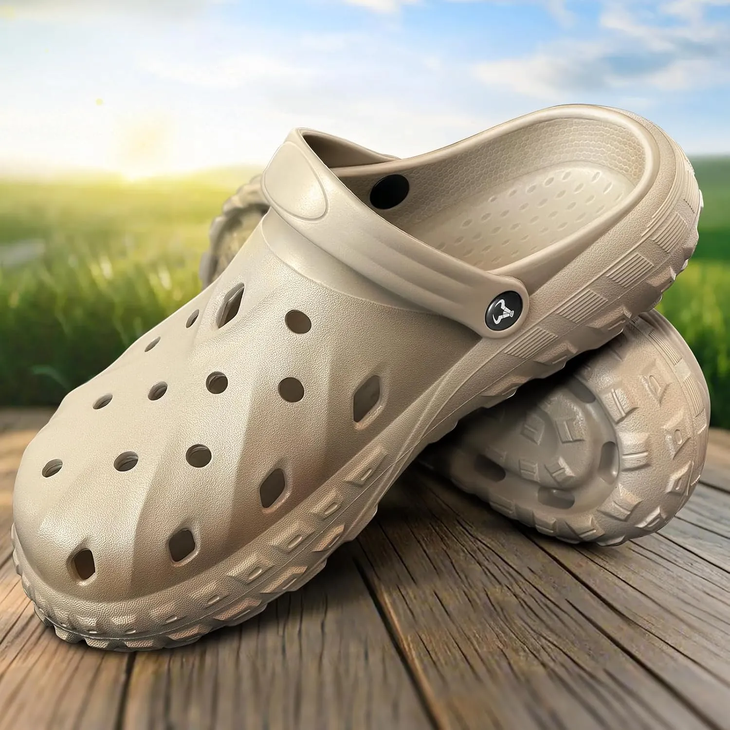 KEMISANT Men Clogs-Comfortable Mules Sandals Watershoes for Men Women Cushioned Footbed Arch Support-Lightweight EVA