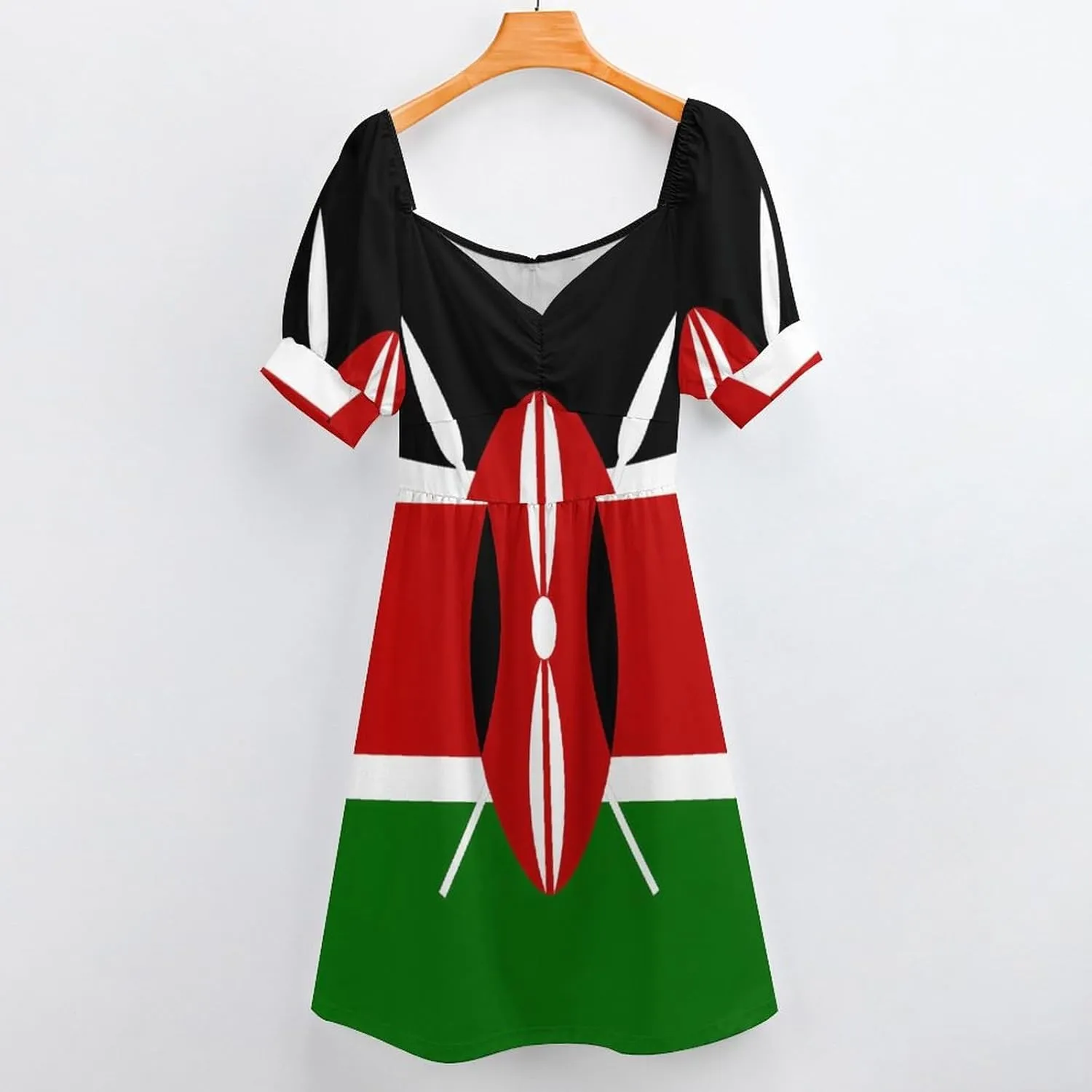 Kenya Flag Cute Flowy Midi Dresses for Women Casual Summer Dress Vacation