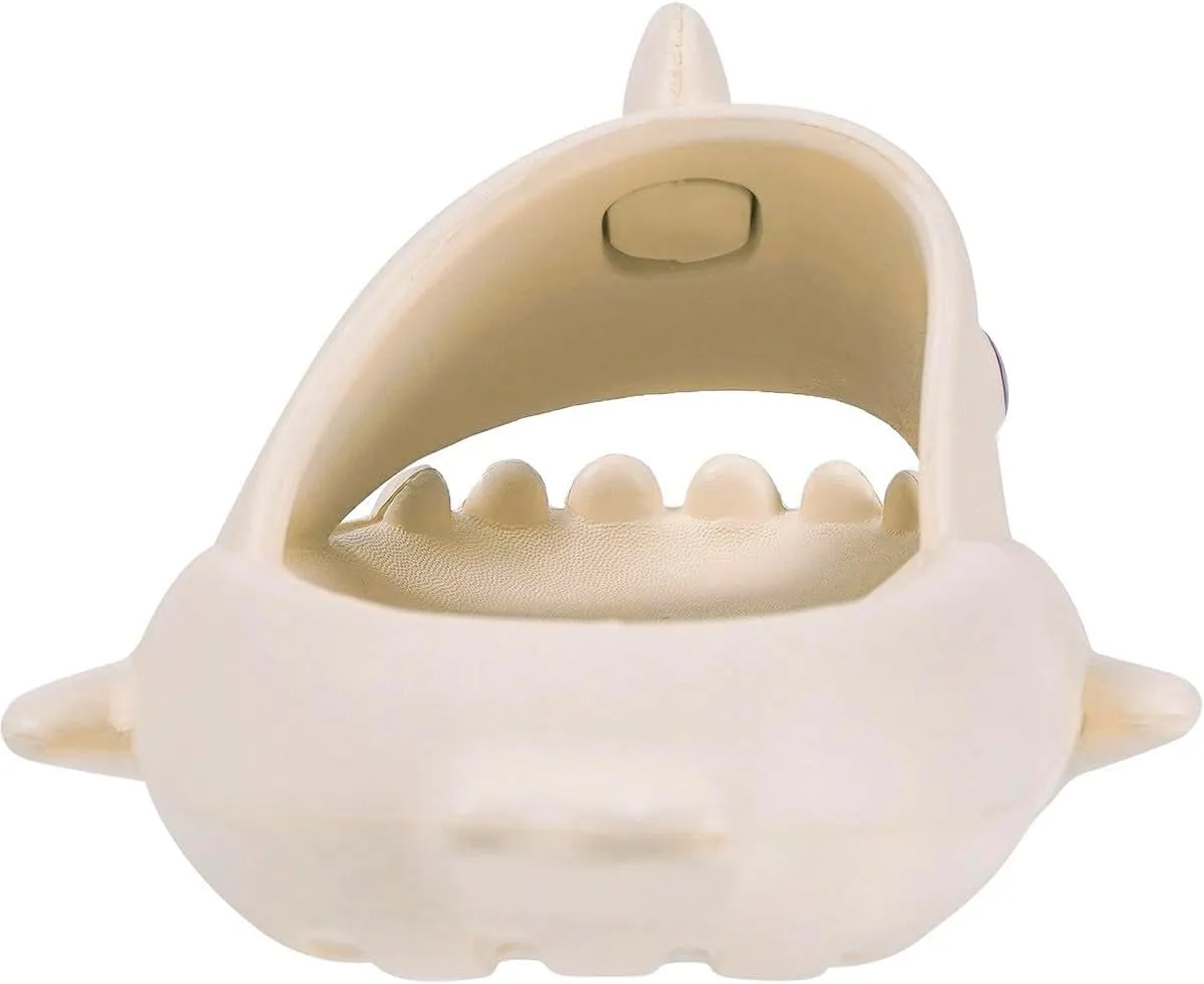 Kids Shark Slides Boys Girls Toddlers Cloud Shower Slippers Cute Cartoon Open Toe Sandals Cushioned Thick Sole Beach Pool Shoes