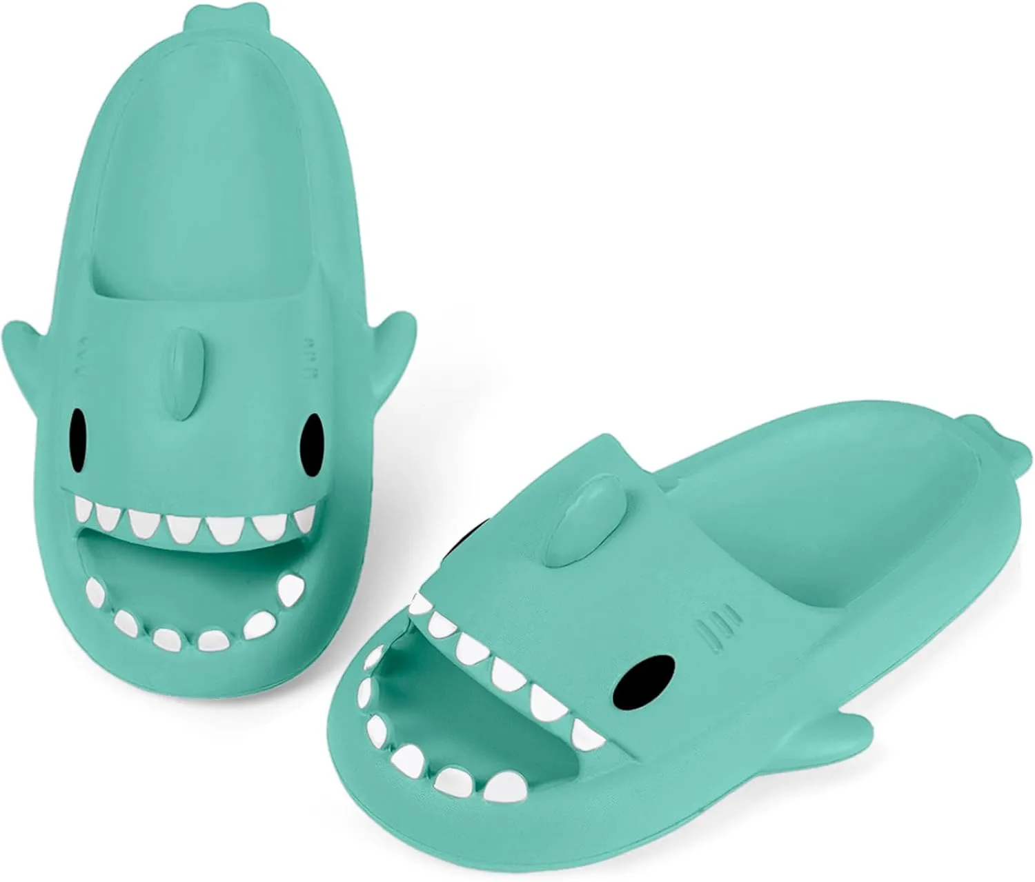 Kids Shark Slides Boys Girls Toddlers Cloud Shower Slippers Cute Cartoon Open Toe Sandals Cushioned Thick Sole Beach Pool Shoes