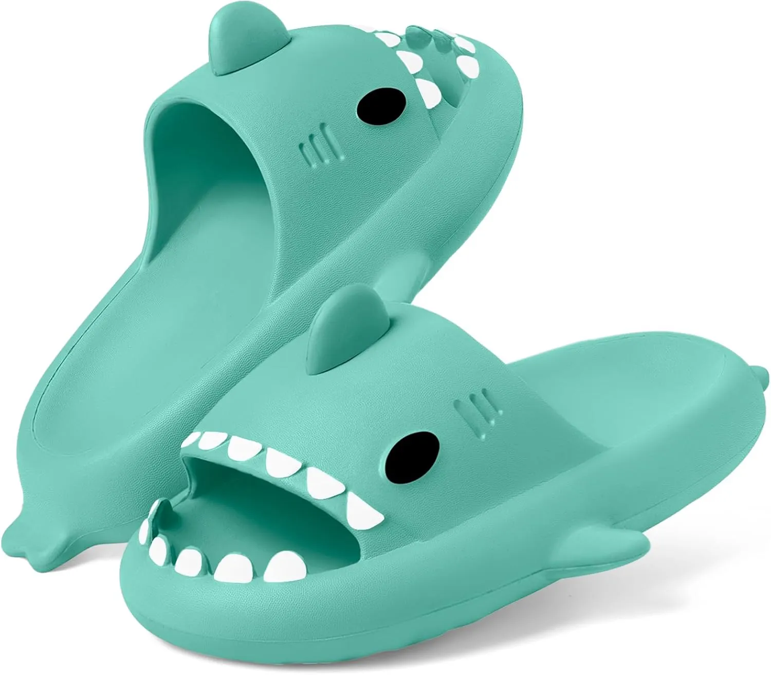 Kids Shark Slides Boys Girls Toddlers Cloud Shower Slippers Cute Cartoon Open Toe Sandals Cushioned Thick Sole Beach Pool Shoes
