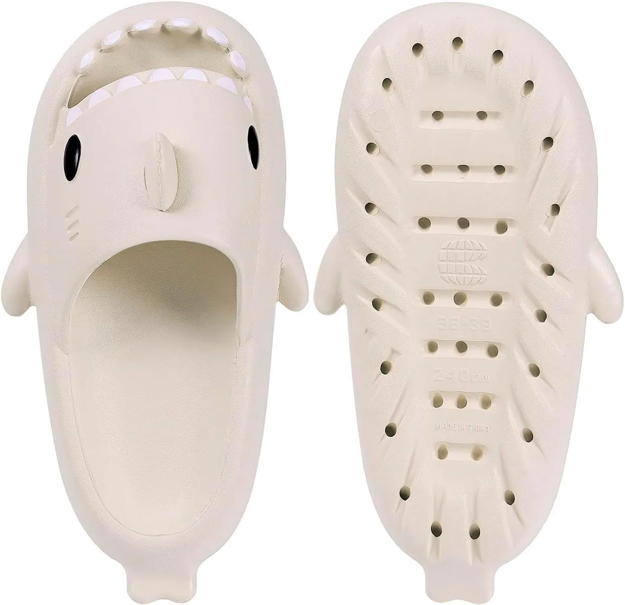 Kids Shark Slides Boys Girls Toddlers Cloud Shower Slippers Cute Cartoon Open Toe Sandals Cushioned Thick Sole Beach Pool Shoes
