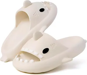 Kids Shark Slides Boys Girls Toddlers Cloud Shower Slippers Cute Cartoon Open Toe Sandals Cushioned Thick Sole Beach Pool Shoes